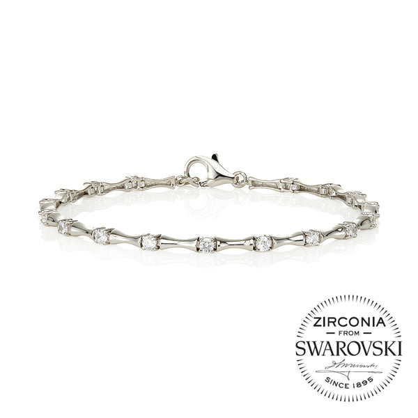 Alternating inverted plain boat shaped links and 4 claw stone bracelet (1.40ct)