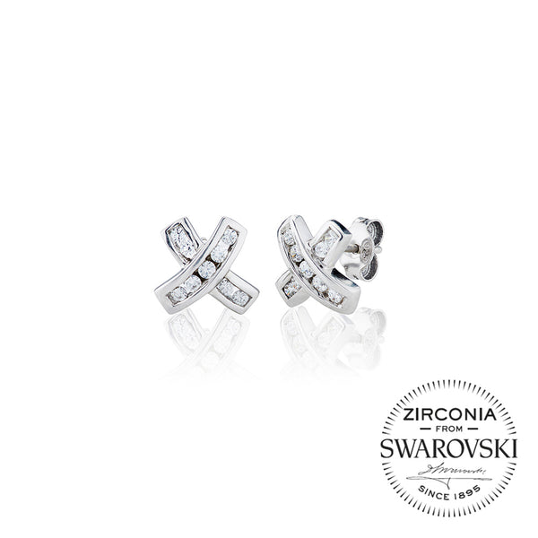 Channel Set Kiss Stud Earrings (0.50ct)