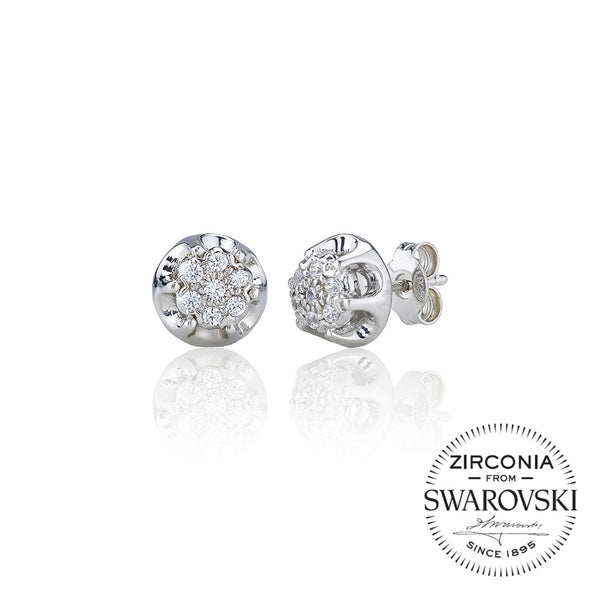 Antique Cluster Stud Earrings (0.25ct)