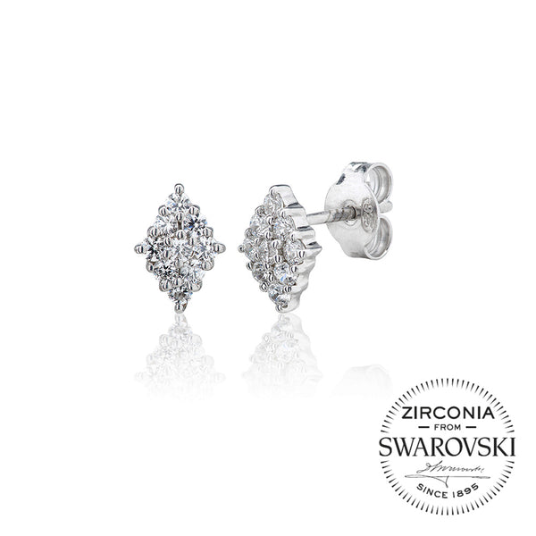 Diamond Shaped Cluster Stud Earrings (0.50ct)