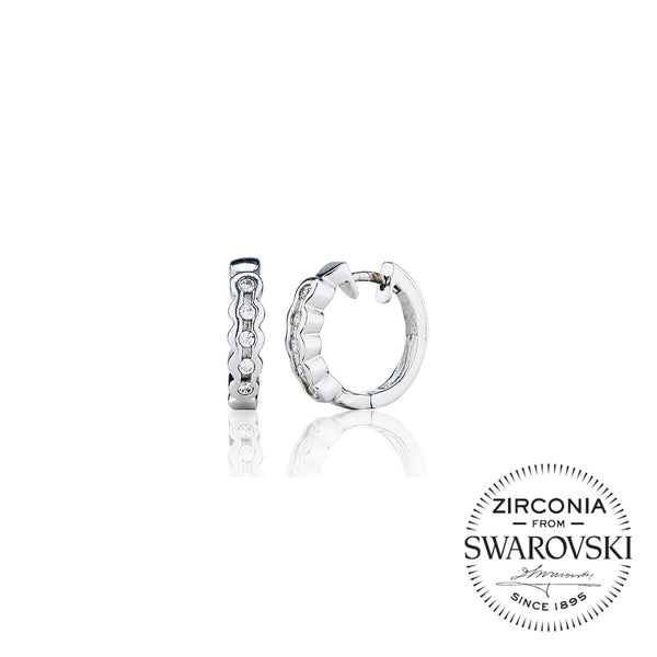 Five Stone Rubover Huggy Earrings (0.10ct)