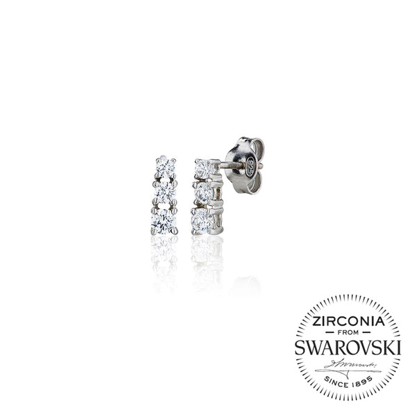 Graduating Claw Set Trilogy Stud Earrings (0.50ct)