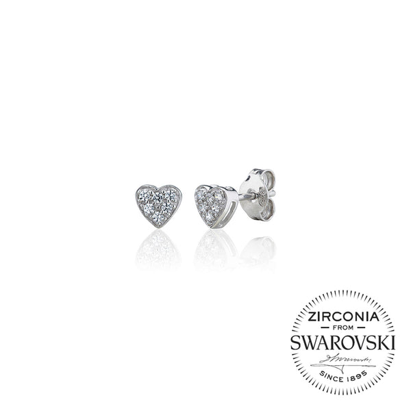 Heart Shaped Pav̩ Set Stud Earrings (0.15ct)