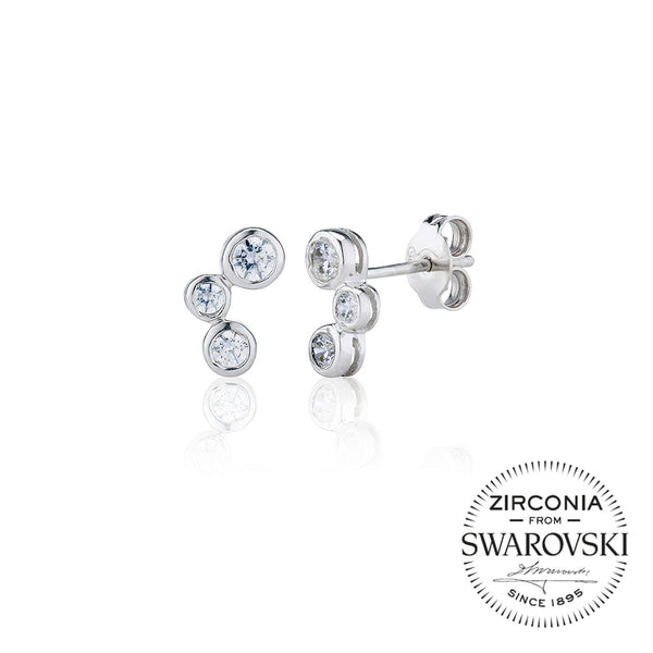 Rubover Set Trilogy Stud Earrings (0.50ct)