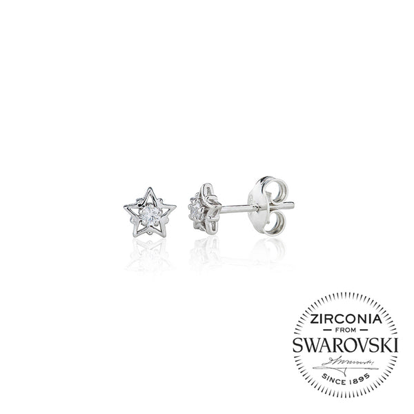Single Stone Stud Earrings in Star Mount (0.10ct)