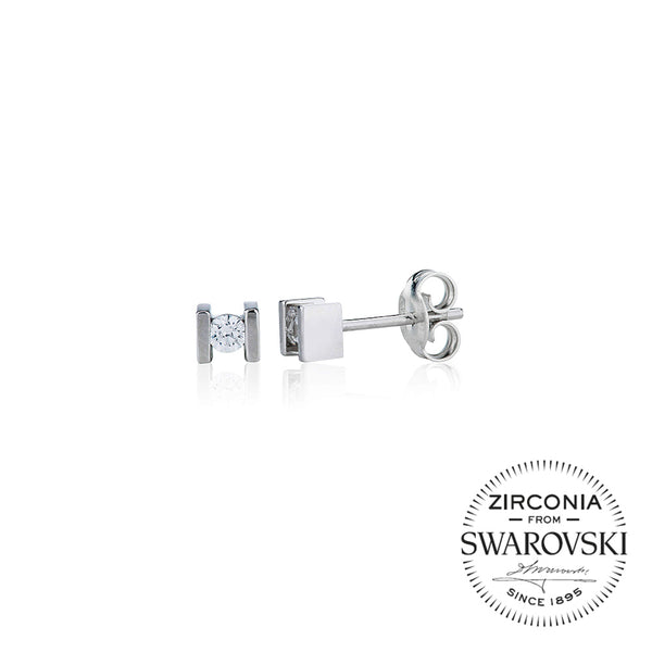 Single Stone, Bar Set Stud Earrings (0.20ct)