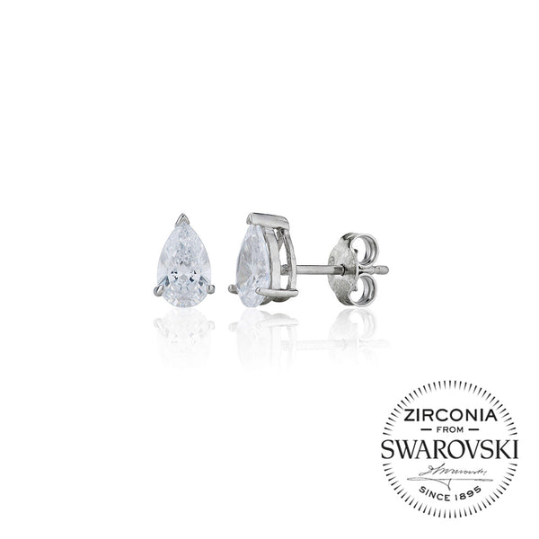 Single Stone Claw Set Pear Stud Earrings (1.50ct)