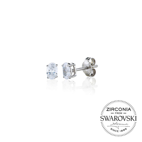 Single Stone Claw Set Oval Stud Earrings (1.00ct)