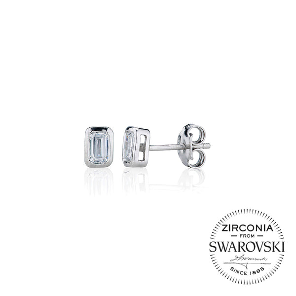 Single Stone Rubover Ascher Stud Earrings (0.50ct)