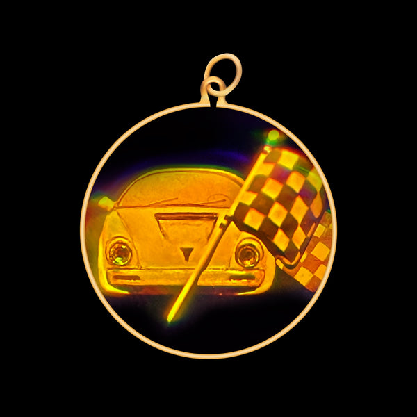 Racing Car & Flag (Medium)