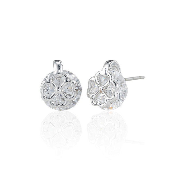Silver Clamp Stud Earrings