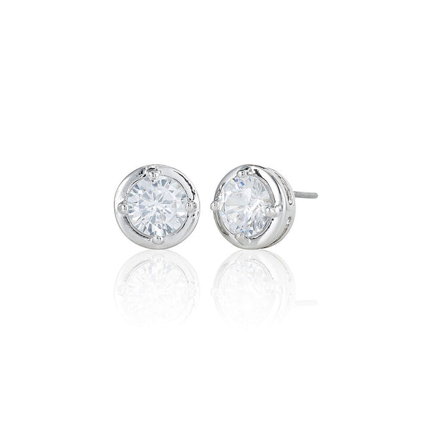 Silver 6mm Solitaire Stud Earrings