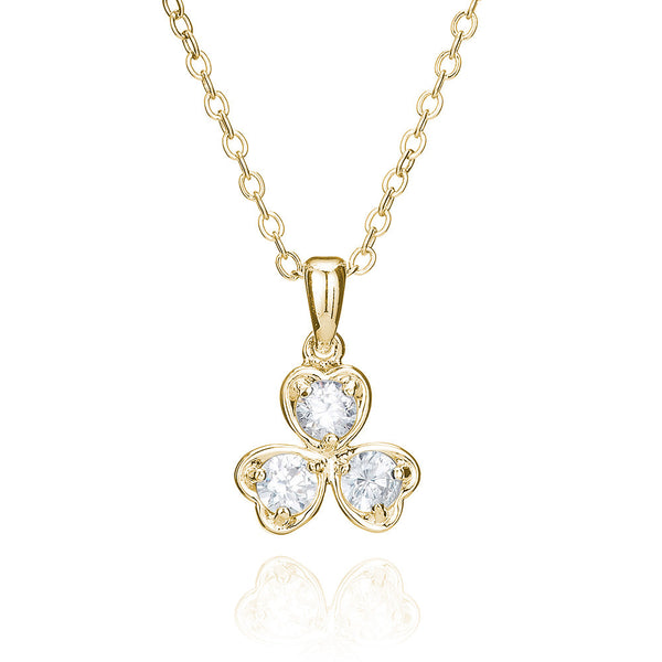 Gold Three Heart Pendant