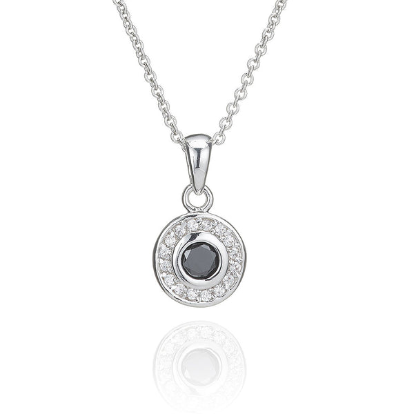 Silver Surround Set Pendant