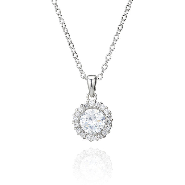 Silver Surround Set Pendant