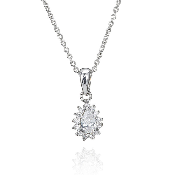 Silver Surround Set Oval Pendant