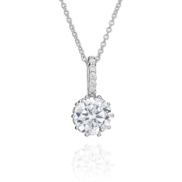 Silver Solitaire Pendant