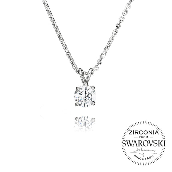 Single Stone Four Claw Pendant Necklace (1.00ct)