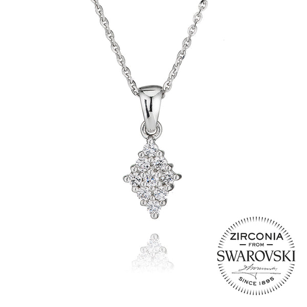 Diamond Shaped Cluster Pendant Necklace (0.50ct)