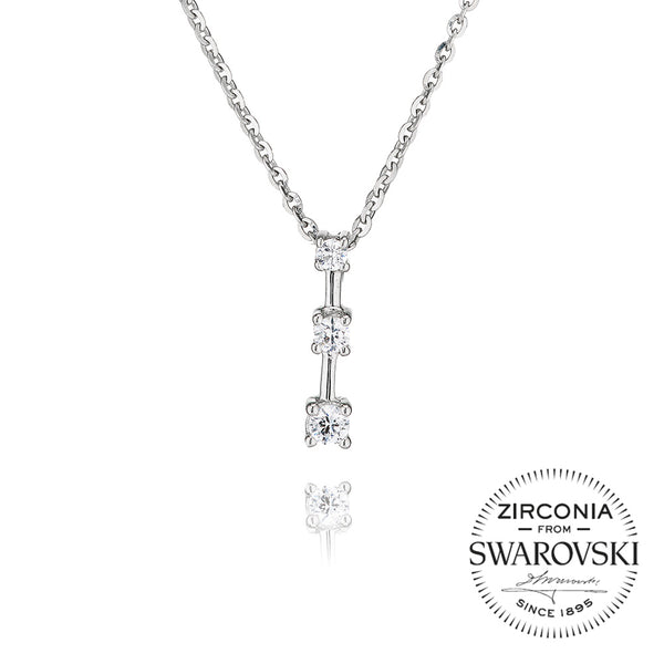 Graduating Trilogy Bar Pendant Necklace (0.25ct)
