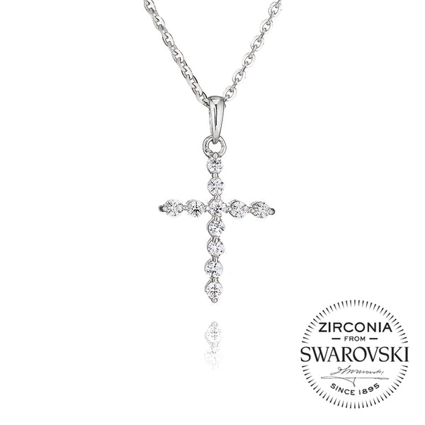 Claw Set Cross Pendant Necklace (0.33ct)