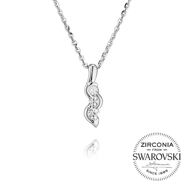 Graduating, Curvy Trilogy Pendant Necklace (0.25ct)