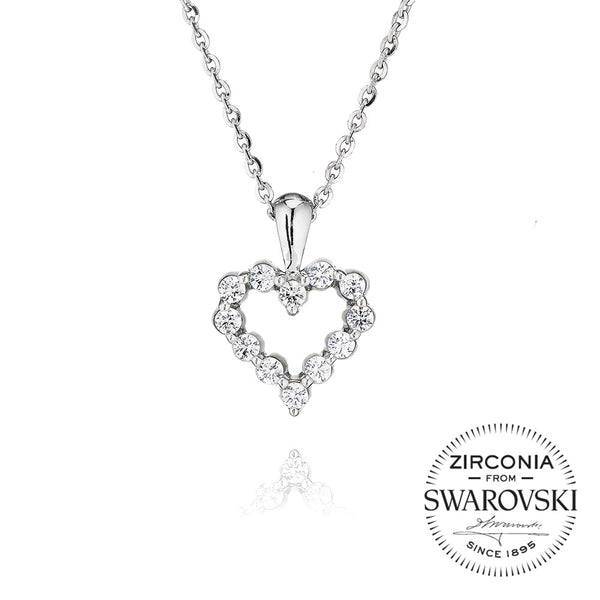 Claw Set Heart Pendant Necklace (0.50ct)
