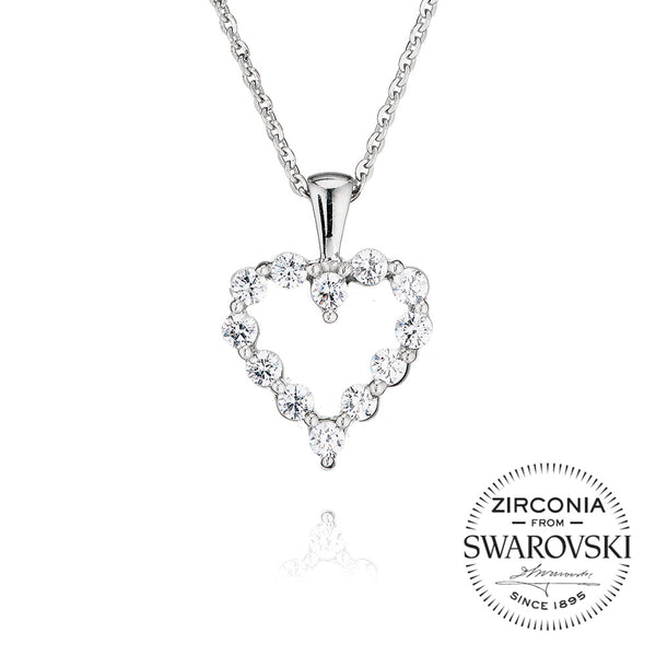 Claw Set Heart Pendant Necklace (1.00ct)