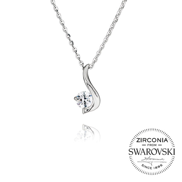 Single-Stone Twirl Pendant Necklace (0.50ct)