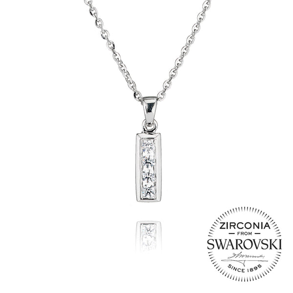 Four Stone Channel Set Pendant Necklace (0.20ct)