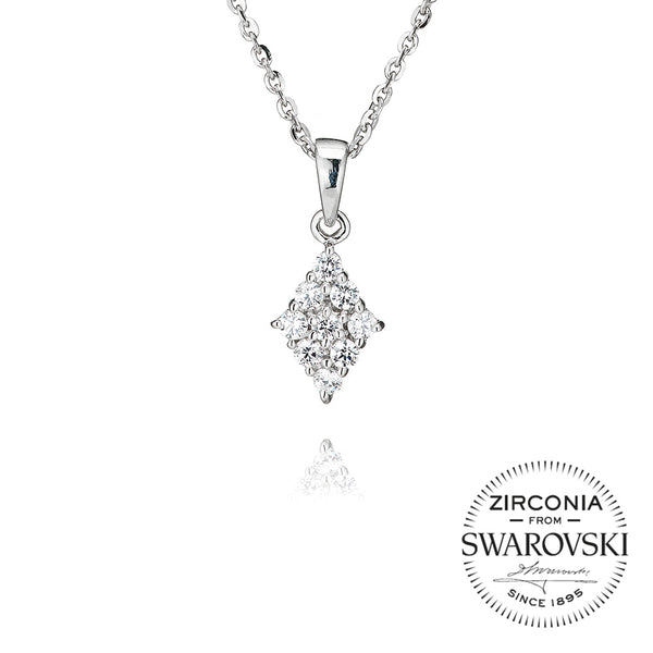 Diamond Shaped Cluster Pendant Necklace (0.40ct)