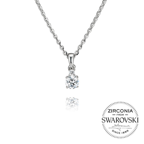 Single Stone Four Claw Pendant Necklace With Single (0.40ct)