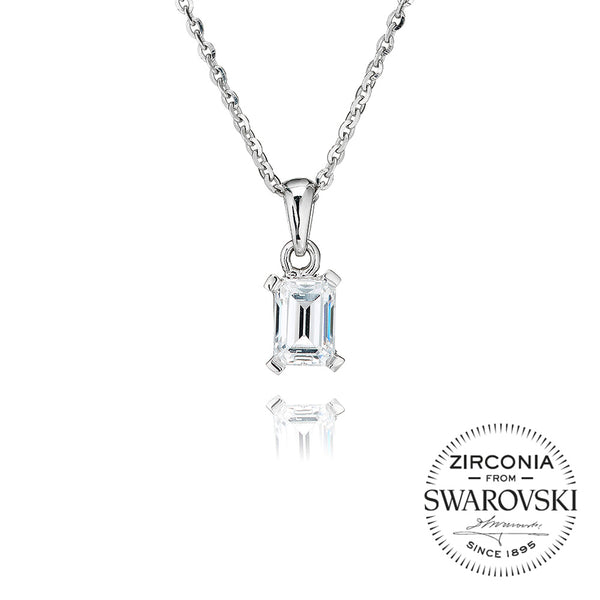 Single Stone Claw Set Emerald Pendant Necklace (1.00ct)