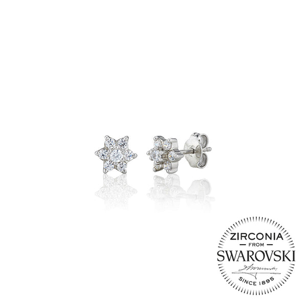 Seven Stone Flower Cluster Stud Earrings (0.50ct)