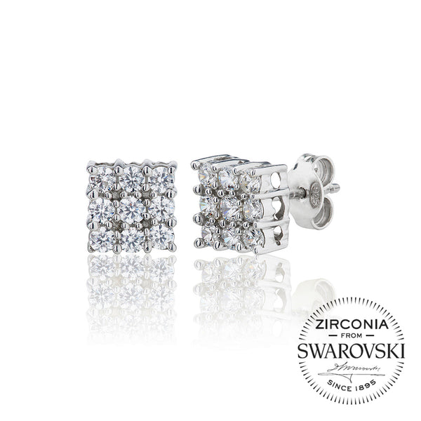 Diamond Shaped Cluster Stud Earrings (1.00ct)