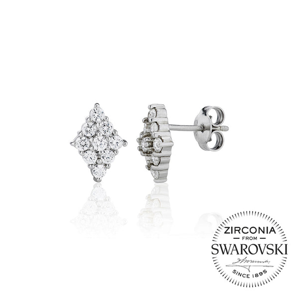 Diamond Shaped Cluster Stud Earrings (0.80ct)