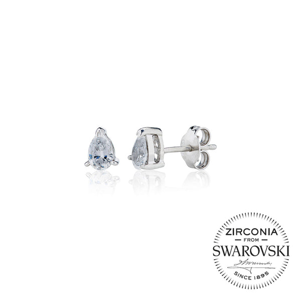 Single Stone Claw Set Pear Stud Earrings (0.65ct)