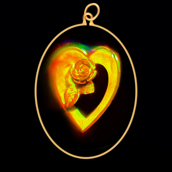 Heart & Rose (Oval)