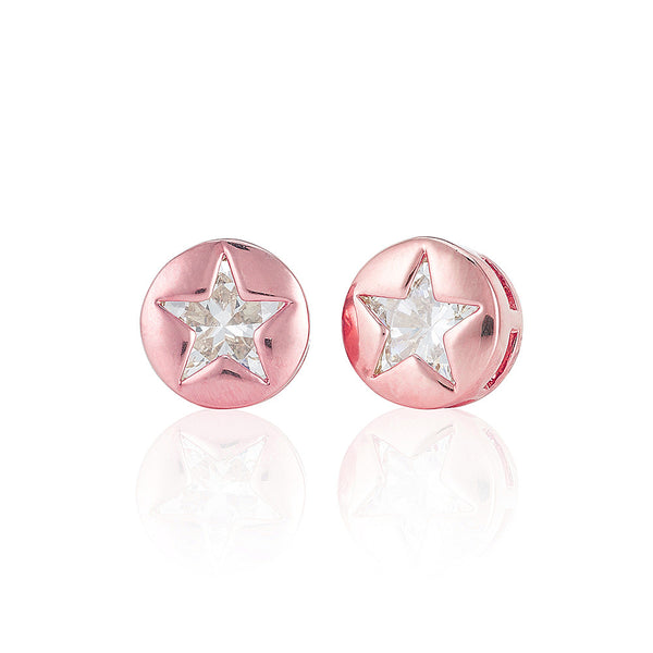 Rose Star Stud Earrings