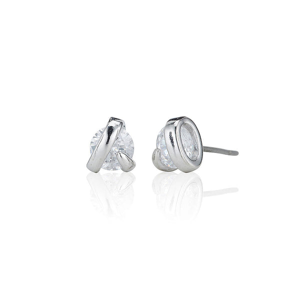 Silver Fancy Stud Earrings