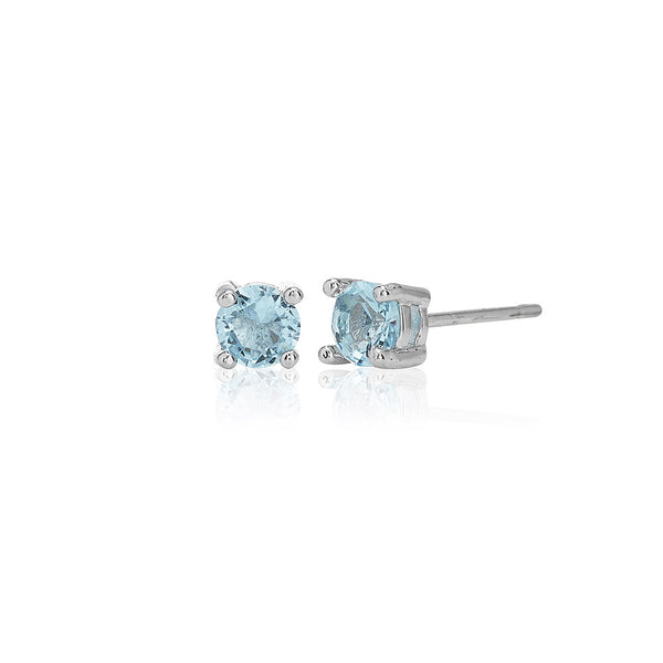 4mm Turquoise Solitaire Stud Earrings