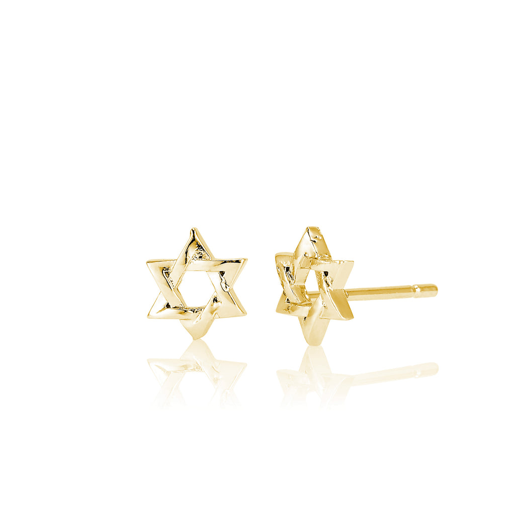 Star of store david stud earrings