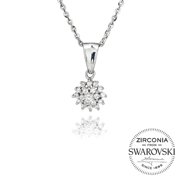 Classic Round Cluster Pendant Necklace (0.25ct)