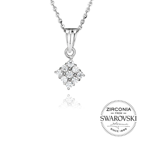 Diamond Shaped Cluster Pendant Necklace (0.50ct)