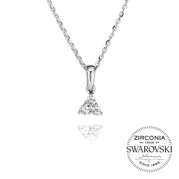 Triangular Trilogy Pendant Necklace (0.25ct)