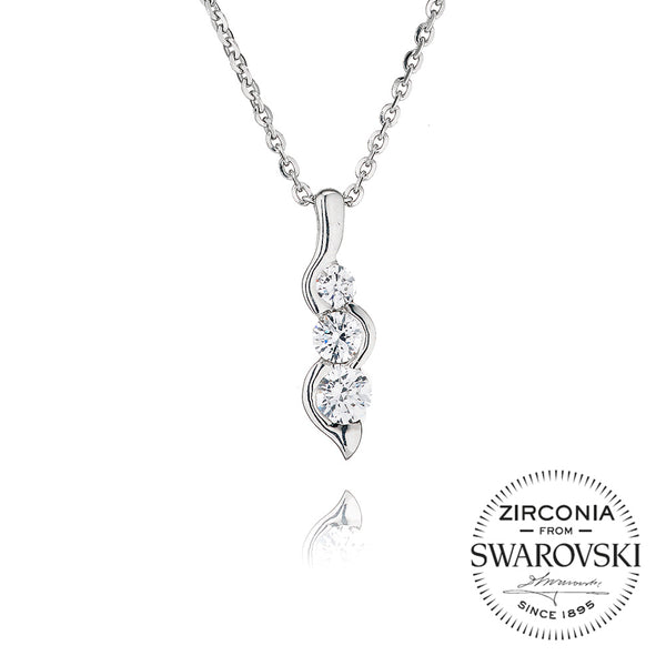 Graduating, Curvy Trilogy Pendant Necklace (0.75ct)