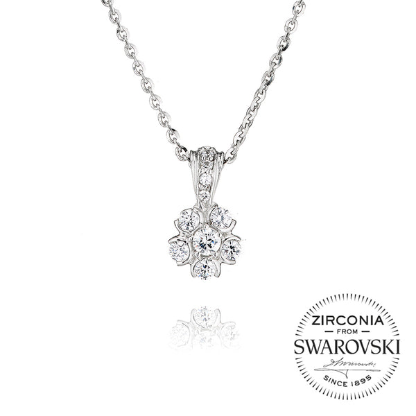Six Stone Cluster Pendant Necklace (0.50ct)
