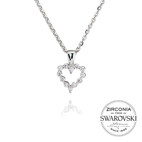 Claw Set Heart Pendant Necklace (0.25ct)