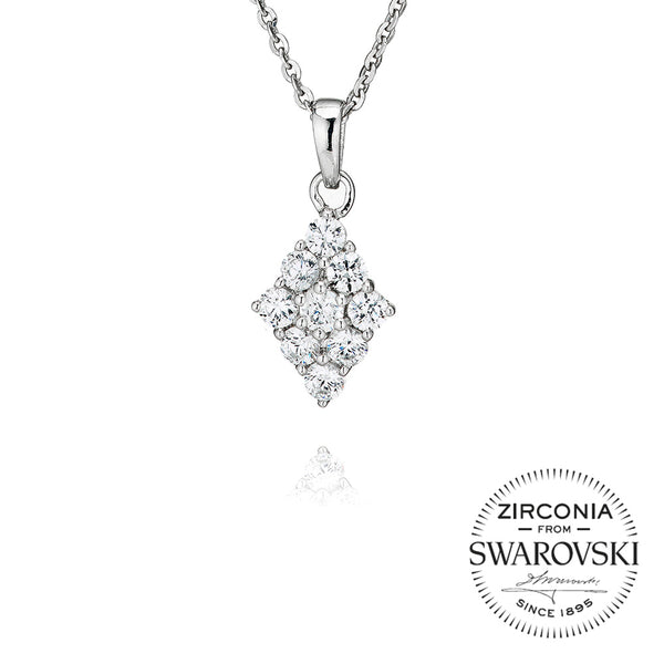 Diamond Shaped Cluster Pendant Necklace (1.00ct)